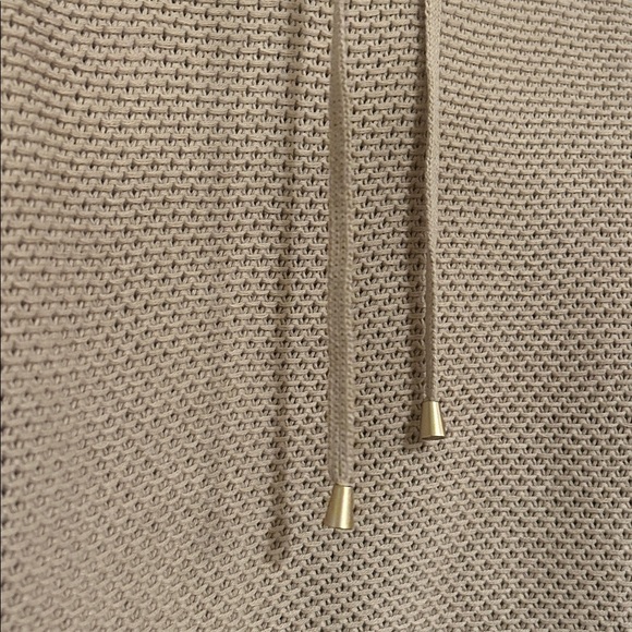 Nicole Miller Beige Knit Hooded Sweater - Picture 3 of 4